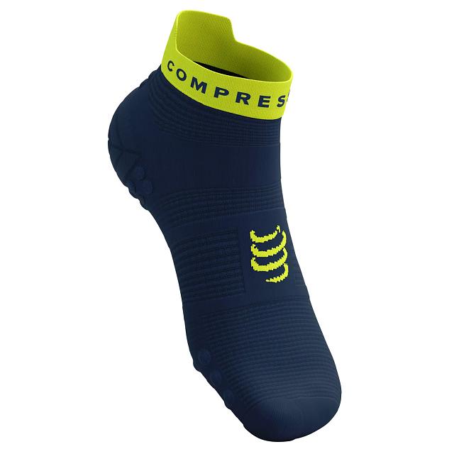 Compressport Pro Racing v4.0 Run Low Socks Blues / Green Sheen